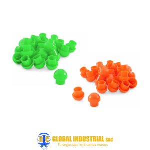 Capuchones de Seguridad Ajustable PVC - COLORES: Verde y Naranja