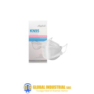 Mascarilla KN95 FISH SHAPE Color Blanco Caja x 20 und - MARCA MAYFIELD