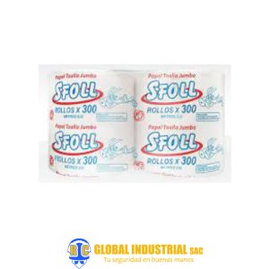 Papel Toalla Pack x 2 UND Rollo x 300 metros - MARCA SFOLL