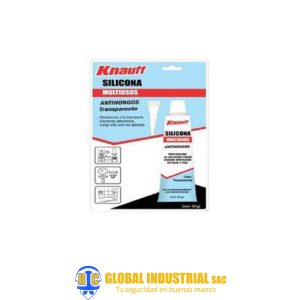 Silicona Multiusos de 50gr Transparente y Blanco - KNAUFF